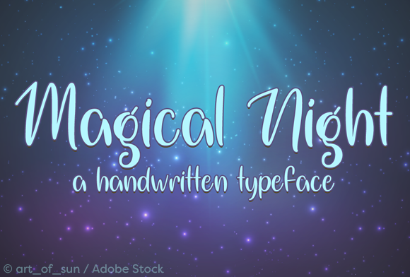 Magical Night Typeface: A Whimsical Font for Engaging Campaigns