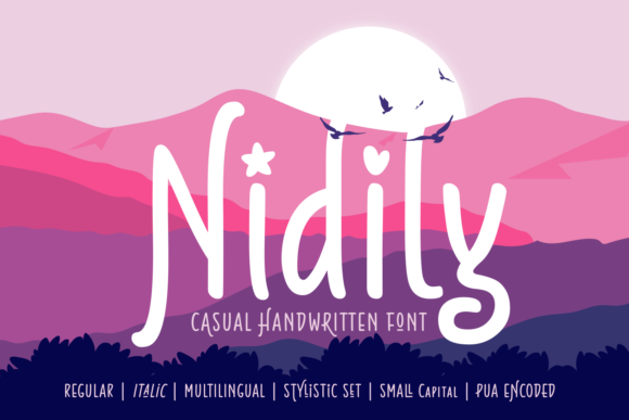 Nidily: A Romantic Script Font for Makers and Designers